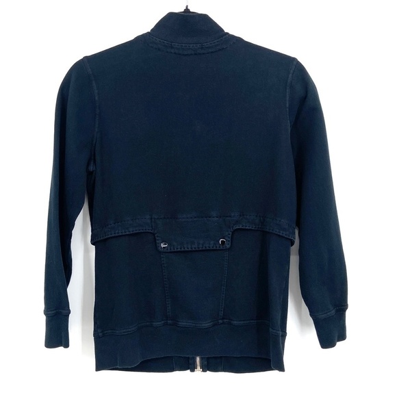 CITIZENS OF HUMANITY Women's Black Zip Up Snap Button Pocket Fleece Lined Jacket - Picture 2 of 7